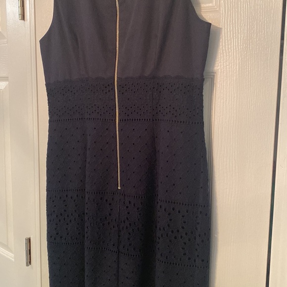 Ann Taylor Cotton Cocktail Dress. Navy, Size 0P - Picture 5 of 6